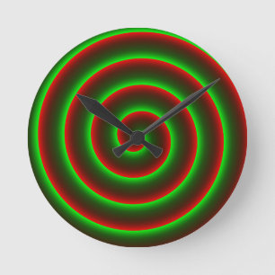 Vill du ändra rött? Flashy grönt spiral. Rund Klocka