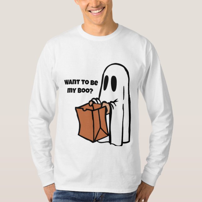 Vill du bli min boo? t shirt (Framsida)