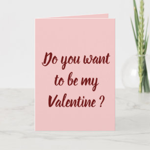 Vill du bli min Valentine? Helgkort