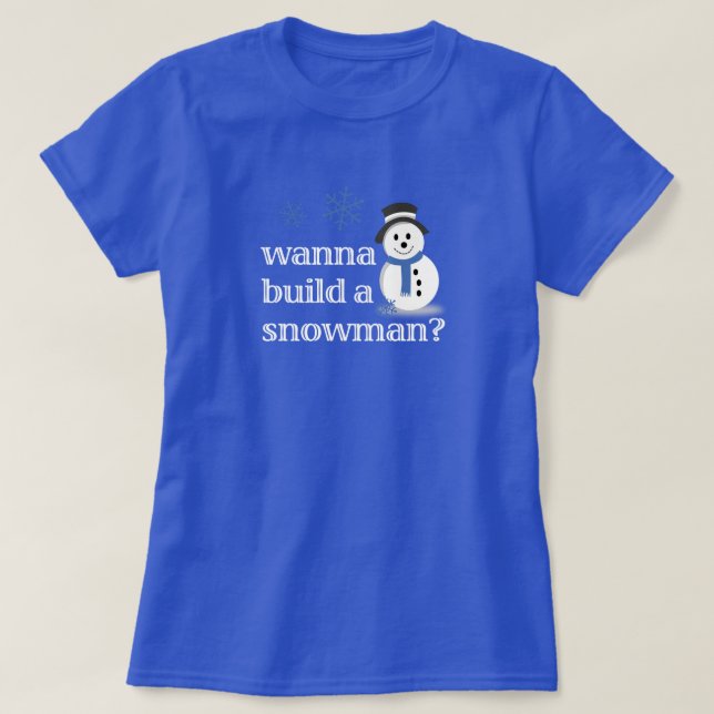 Vill du bygga en snögubbe? tröja (Design framsida)