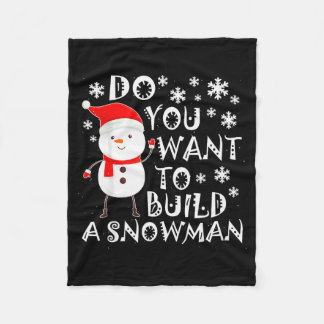 Vill du bygga en snöman Söt snöman Chris Fleecefilt