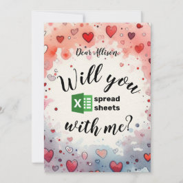 Vill du dela kalkylblad med mig på Alla hjärtans d Julkort