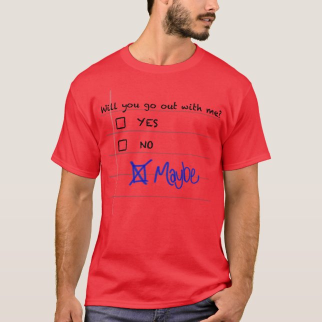 Vill du gå ut med mig t shirt (Framsida)