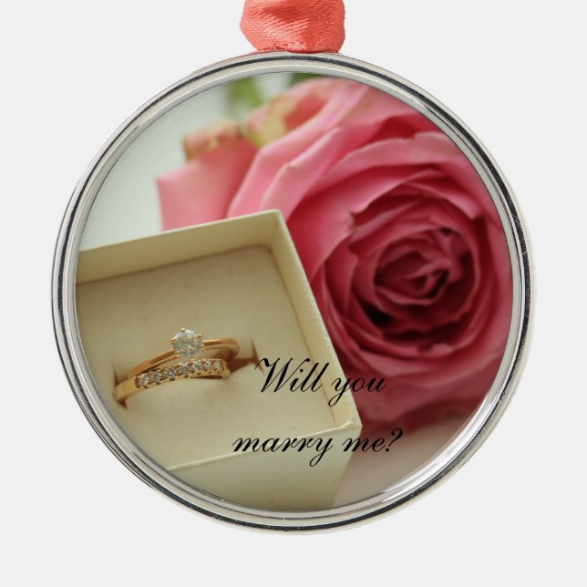 Vill du gifta dig med mig? Diamond ring ornament (Framsidan)