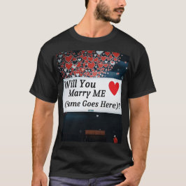 Vill du gifta dig med mig (du kan lägga till namne t shirt