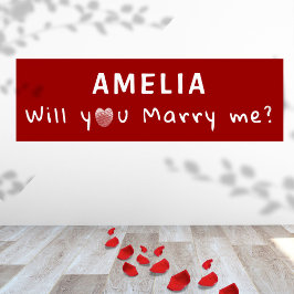 Vill du gifta dig med mig Heart Red Romantic Propo Poster