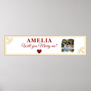 Vill du gifta dig med mig Hjärtar Romantiskt Bröll Poster