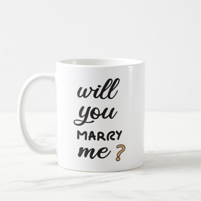 Vill du gifta dig med mig? kaffemugg (Vänster)