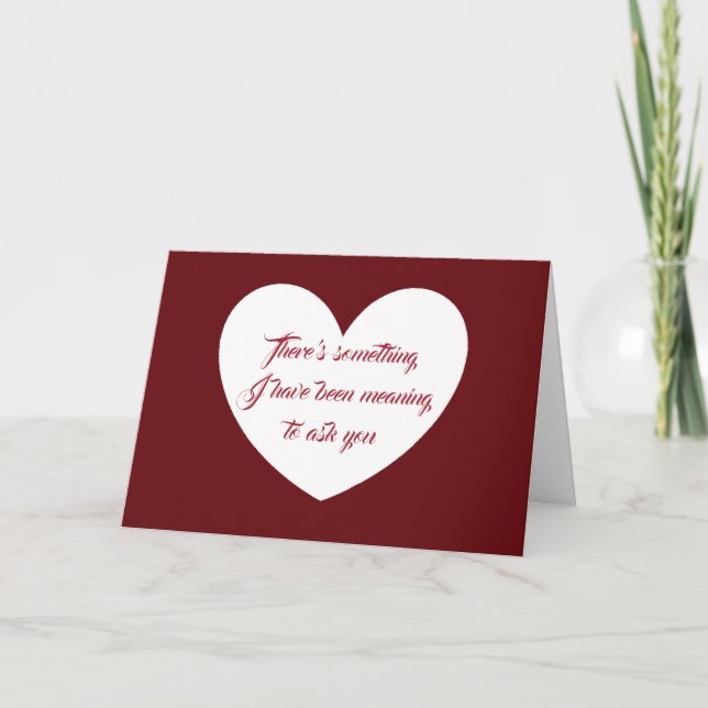 Vill du gifta dig med mig? kort (Framsida)