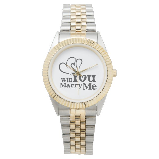 Vill du gifta dig med mig - Lustigt Bröllop Frieri Armbandsur (Framsida)