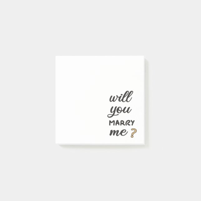 Vill du gifta dig med mig? post-it block (Framsida)