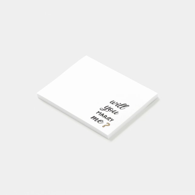 Vill du gifta dig med mig? post-it block (Vinklad)