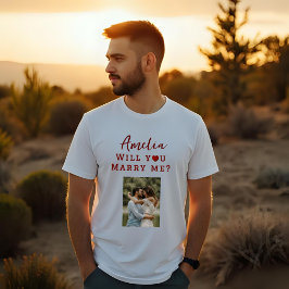 Vill du gifta dig med mig Romantic Frieri Photo? T Shirt