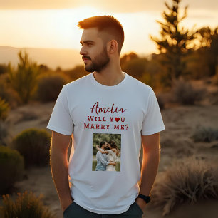 Vill du gifta dig med mig Romantic Frieri Photo? T Shirt