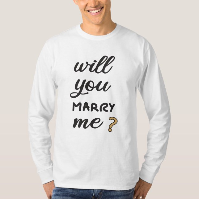 Vill du gifta dig med mig? t shirt (Framsida)
