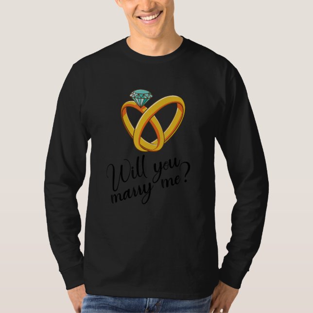 Vill du gifta dig med mig t shirt (Framsida)