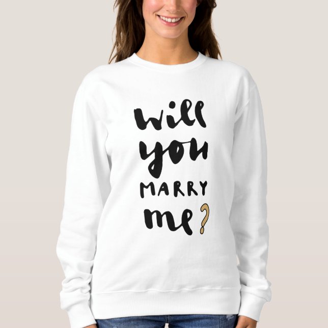 Vill du gifta dig med mig? t shirt (Framsida)