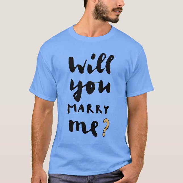 Vill du gifta dig med mig? t shirt (Framsida)