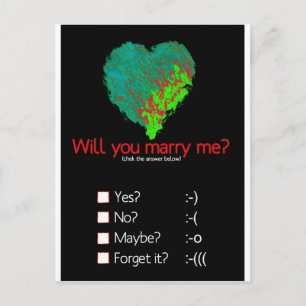 Vill du gifta dig med mig? vykort