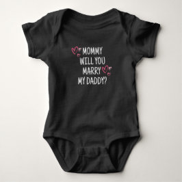 Vill du gifta dig med min pappa? Baby bodysuit T Shirt
