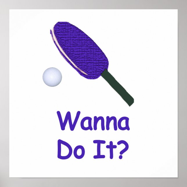 Vill du göra det Ping Pong Poster (Framsidan)