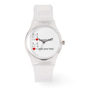 Vill du ha det här? / Anpassade ASCII Text Art Armbandsur