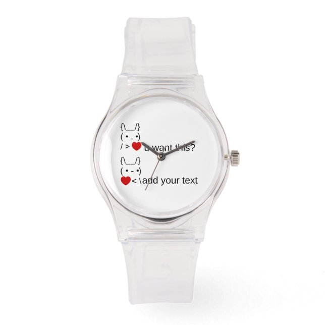 Vill du ha det här? / Anpassade ASCII Text Art Armbandsur (Framsida)