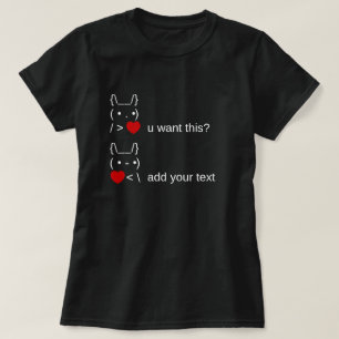 Vill du ha det här? / Anpassade ASCII Text Art T Shirt