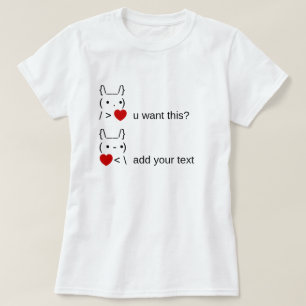 Vill du ha det här? / Anpassade ASCII Text Art T Shirt