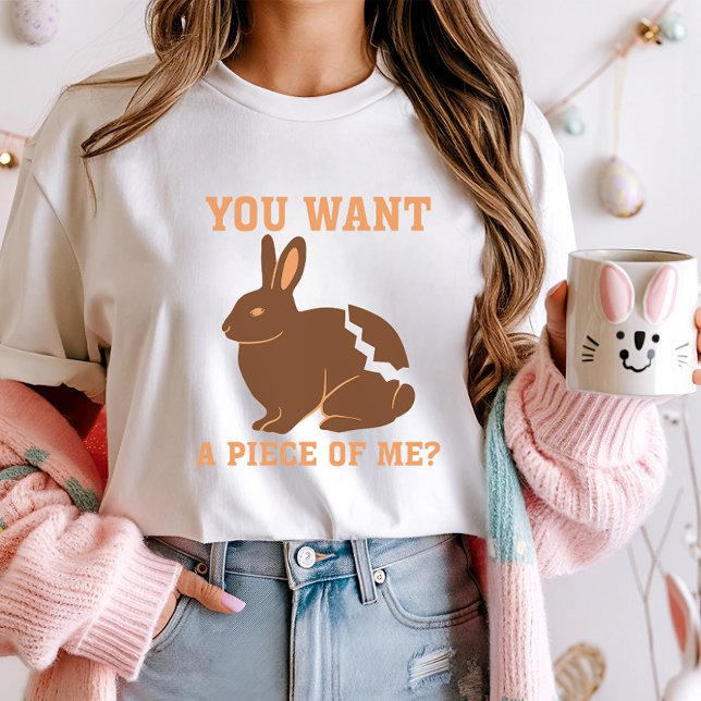 Vill du ha en Biet av mig? Påskhare Chocolate T Shirt (Skapare uppladdad)