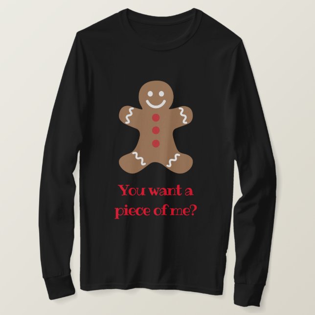 Vill du ha en biet av mig? pepparkaksgubbe t shirt (Design framsida)