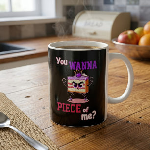 Vill Du Ha En Bit Av Mig Rolig Ilsken Tårta Teckna Kaffemugg