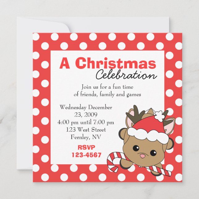 Vill du ha en godis-Käpp? Inbjudningar (Framsida)