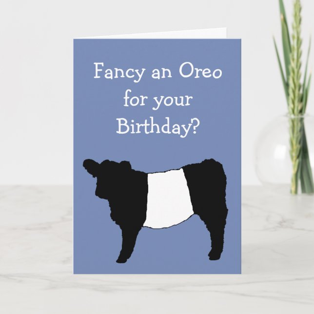 Vill du ha en Oreo? Belted Galloway Ko Kort (Framsida)
