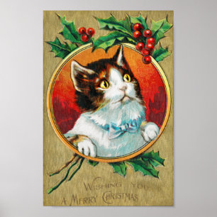 Vill du ha ett God jul vintage-arbete Poster