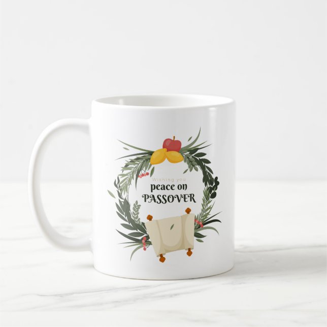Vill du ha fred på Pesach Kaffemugg (Vänster)