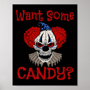 Vill du ha lite godis-Scary Distress Evil Clown Ha Poster