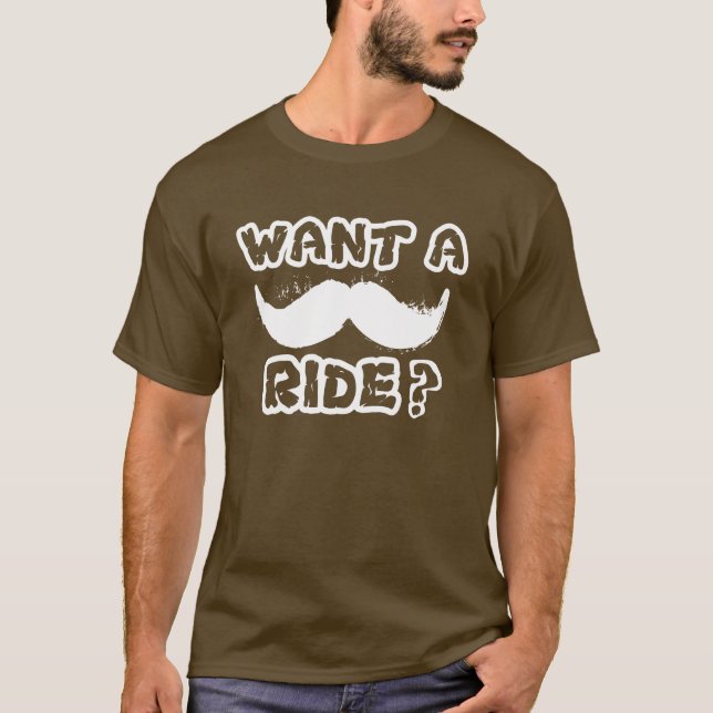 Vill du ha mustasch på skjortan? tee (Framsida)