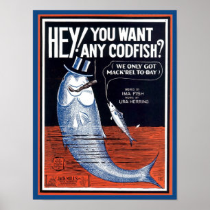Vill du ha någon kräftfisk? Songbook Cover Poster