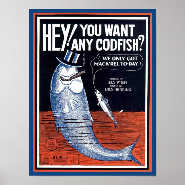 Vill du ha någon kräftfisk? Songbook Cover Poster (Framsidan)