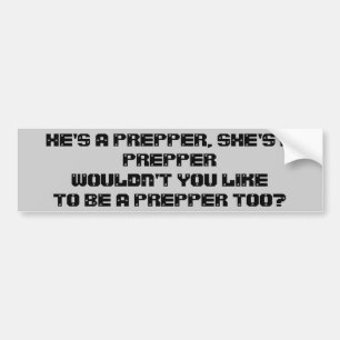 Vill du inte vara en prepper också? bildekal