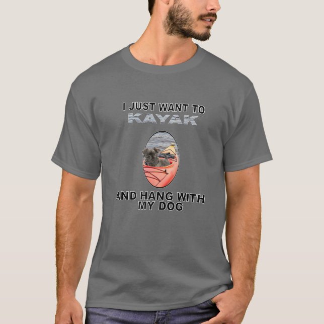 Vill du Kayak hang W Hund Affenpinscher? T Shirt (Framsida)