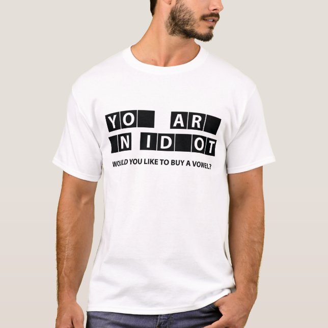 Vill du köpa en Vowel? T Shirt (Framsida)