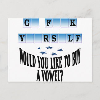 Vill du köpa en vowel? vykort