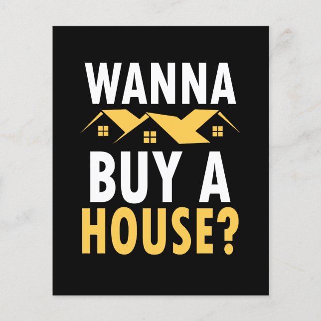 Vill du köpa ett hus? Real Gods Flygblad (Framsidan)