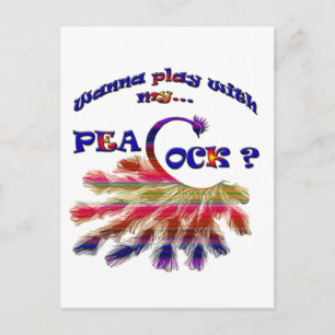 Vill du leka med min Peacock? Vykort