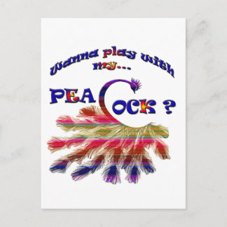 Vill du leka med min Peacock? Vykort
