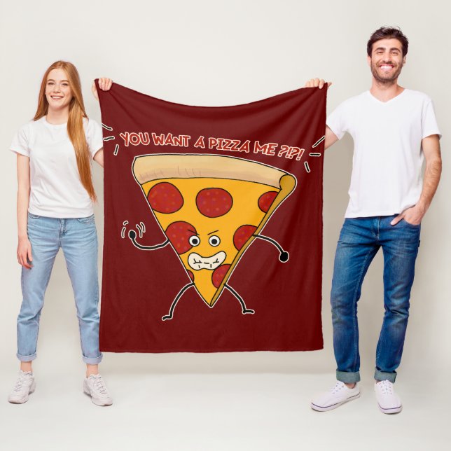 Vill du pizza mig?!?! fleecefilt (På plats)
