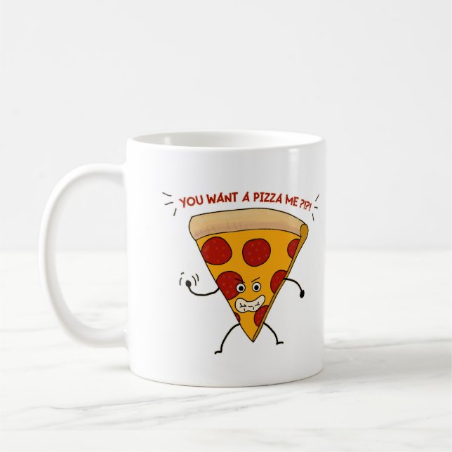 Vill du pizza mig?!?! kaffemugg (Vänster)