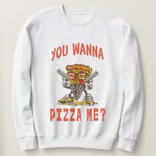Vill du pizza mig? lång ärmad tröja